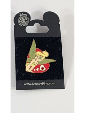 HTF TINKERBELL TINK DISNEY PIN TRADING JULY HEART BIRTHSTONE RED STONE CARDED